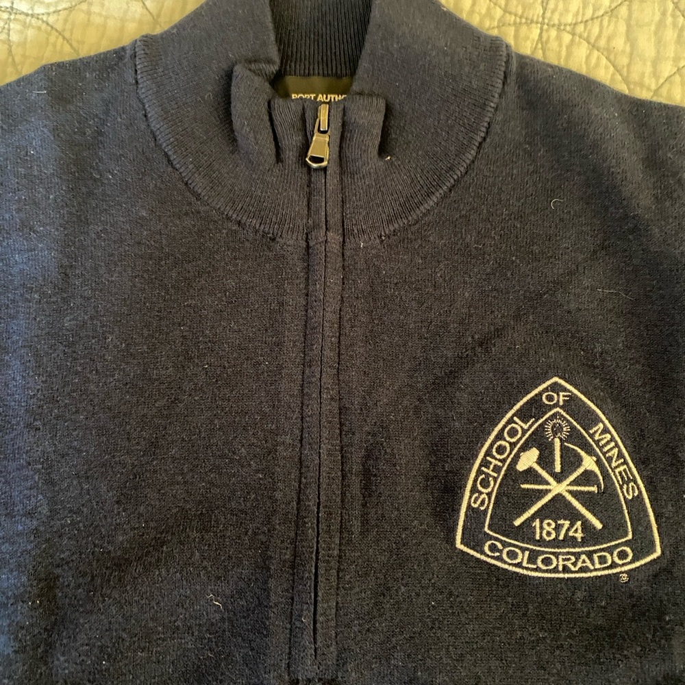 COLORADO SCHOOL OF MINES 1/4 Zip Sweater, Size Large, New with Tags